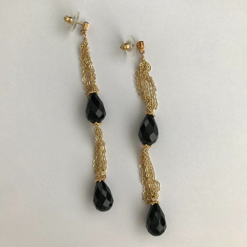 Citrine by the Stones Onyx Drop Earrings